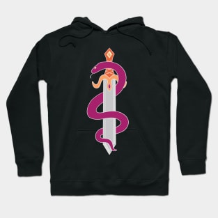 Sword and Snake (Lesbian Colors) Hoodie